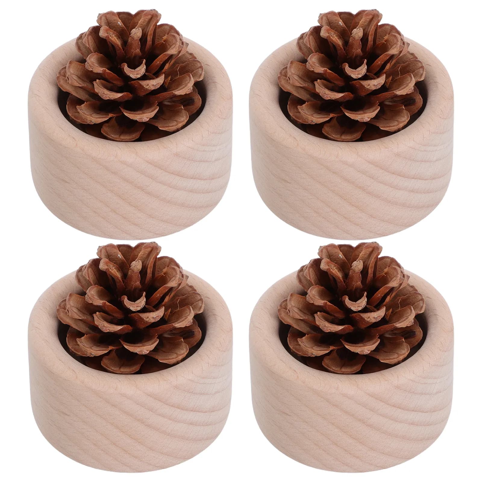 4 diffusori di oli essenziali in legno, design cilindrico minimalista, deodoranti naturali per la casa, la camera da letto, l'ufficio, la sala yoga