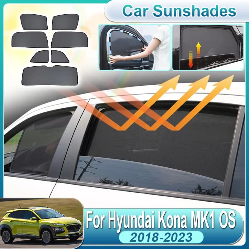 Accessori per Hyundai Kona 2018-2023 Kauai OS MK1, Parasole Completo per Parabrezza Anteriore e Posteriore, Copertura Visiera Solare