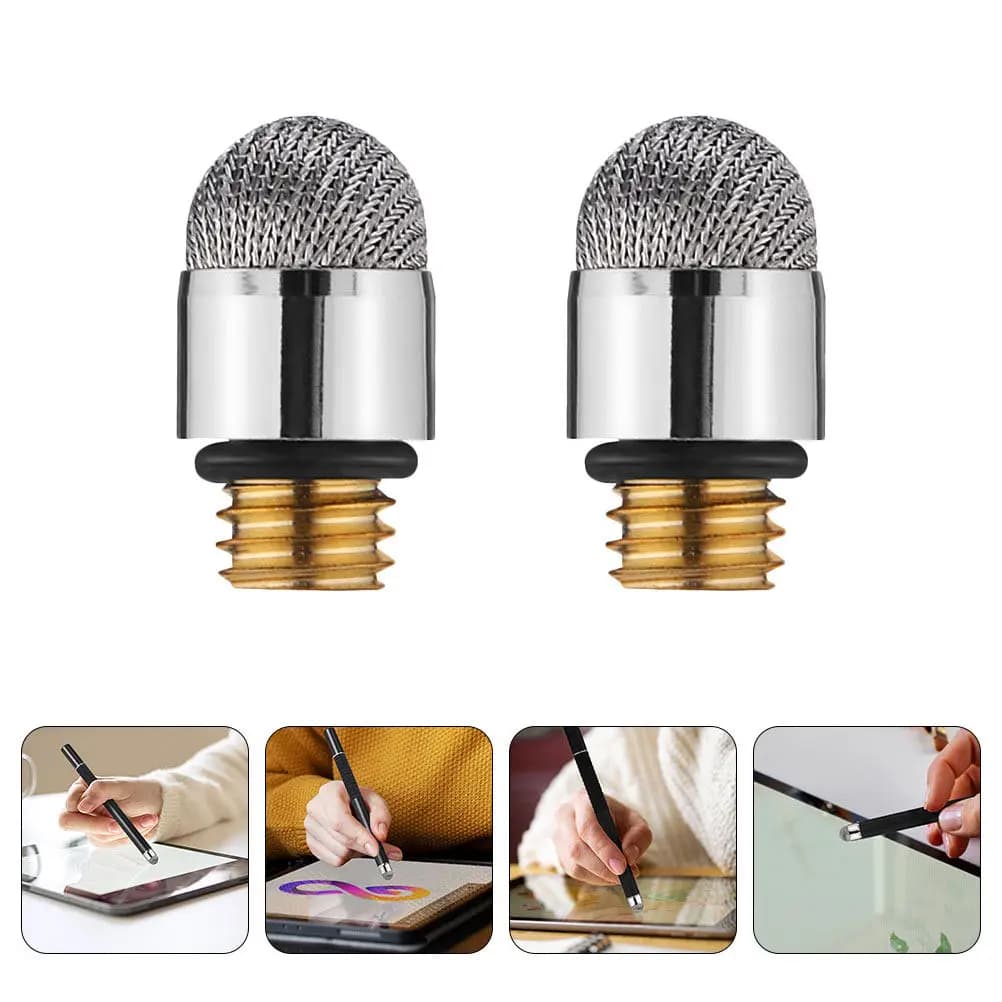 6Pcs Capacitive Stylus Pen Replacement Tips Mesh Fiber Conductive Nibs Universal Fit for Tablets Phones Precision Drawing