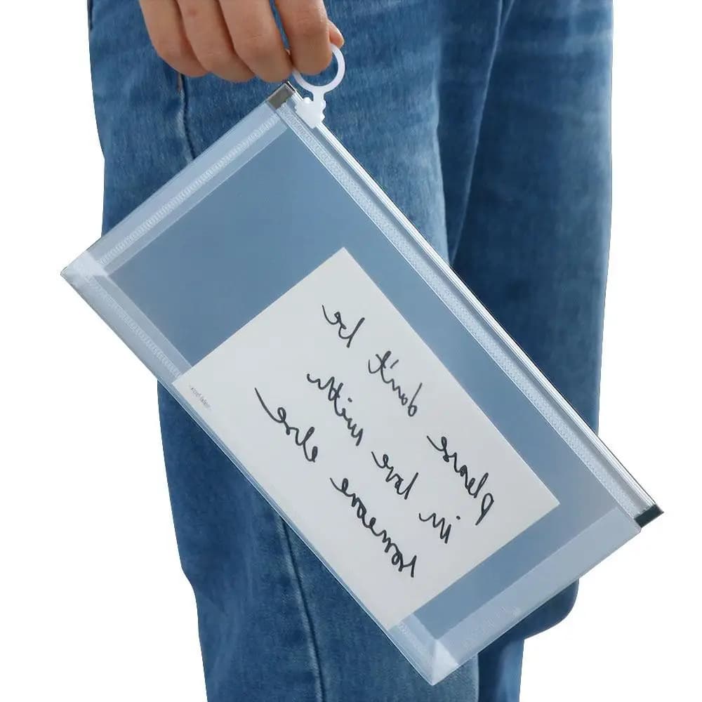 Buste con Cerniera Formato B5 A4 A5 A6, Cartella Portadocumenti per Scuola e Ufficio, Portadocumenti con Tasche