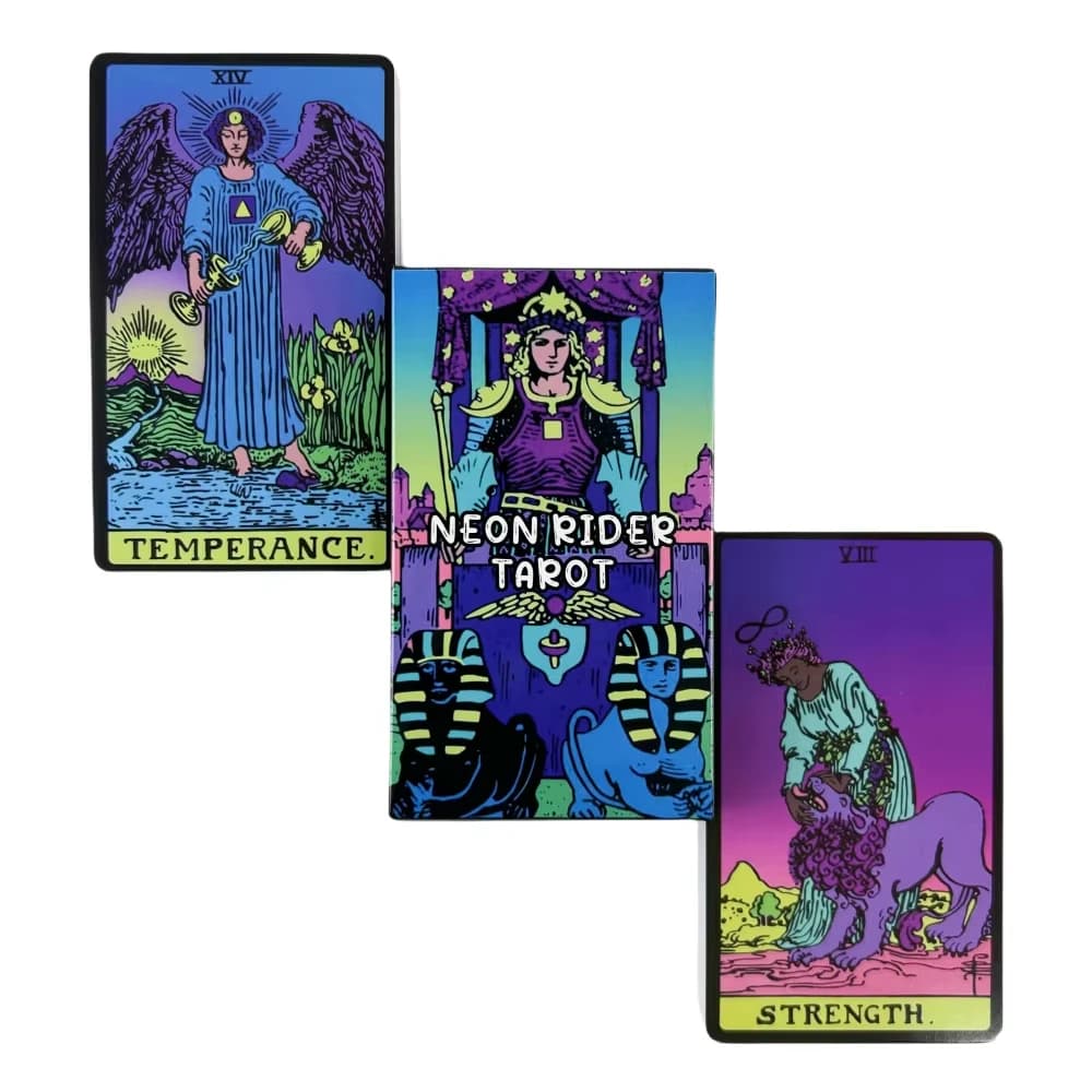Gioco di carte dei tarocchi Neon Rider dopo il mazzo di divinazione Versioni inglesi Edizione Oracle Gioco da tavolo per la festa