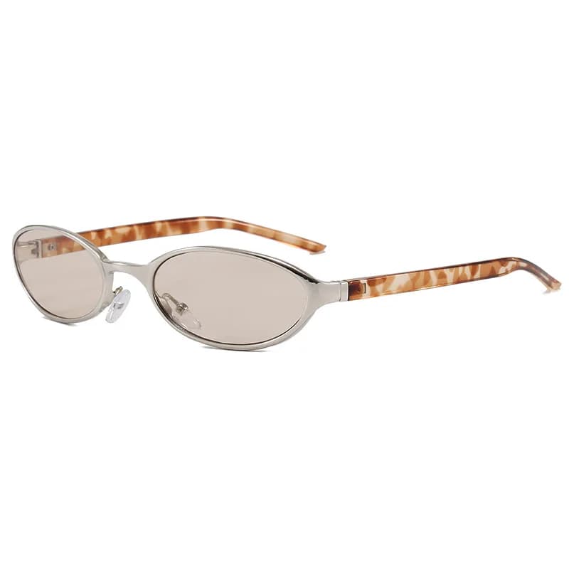 European and American trend oval small frame high-end narrow frame glasses old money style glasses