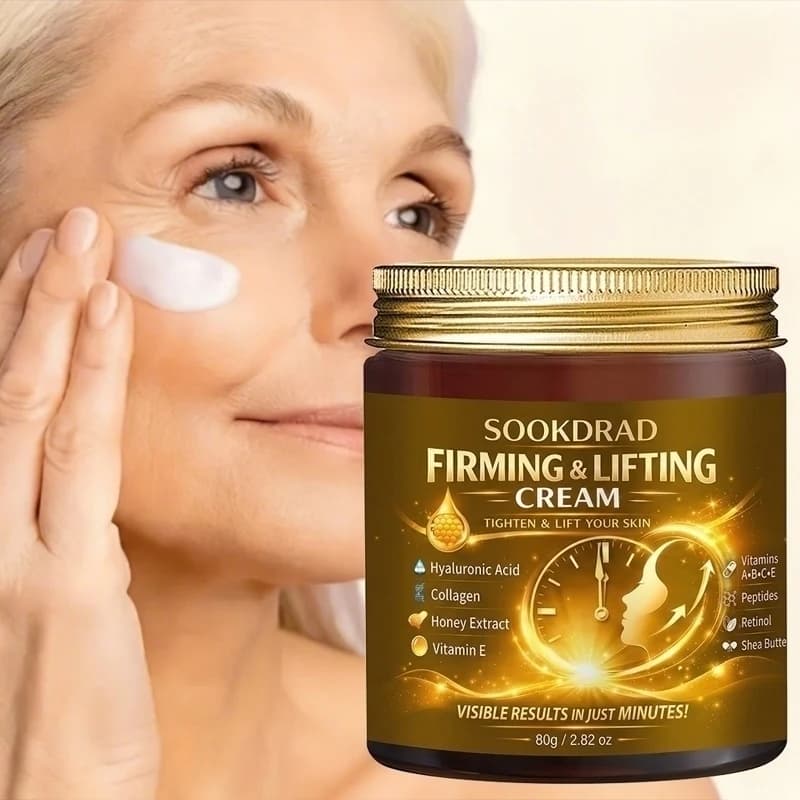 Crema Rassodante al Collagene, Acido Ialuronico, Estratto di Miele, 80g, Viso/Collo/Corpo, Unisex, Tutti i Tipi di Pelle, Idratazione Quotidiana