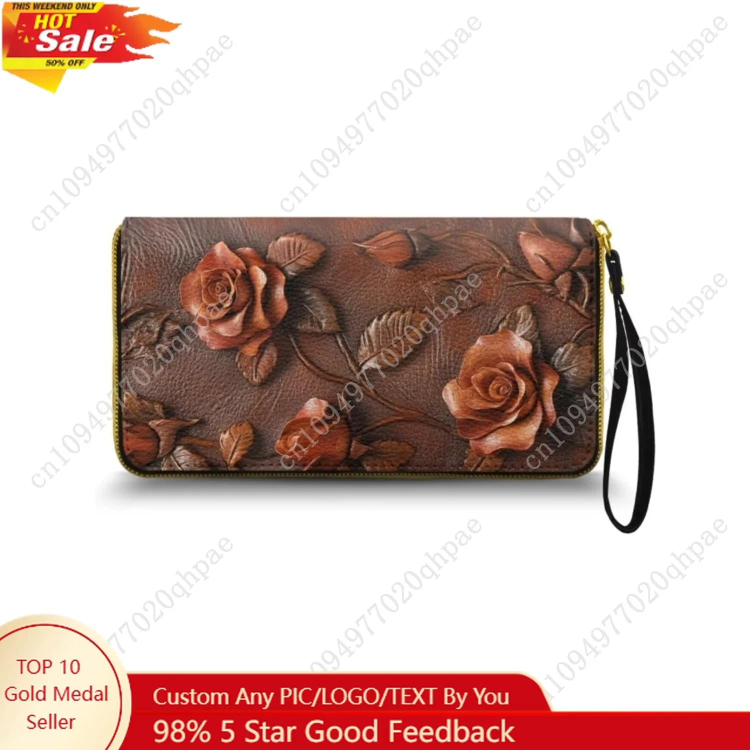 Borse da polso da donna, portafoglio bifold in pelle PU con tracolla, portafoglio lungo e sottile per lo shopping