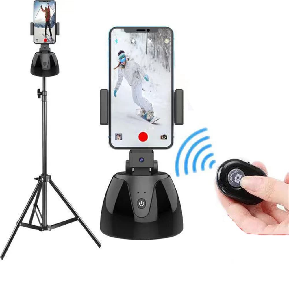 YT05 Gimbal Stabilizer for Camera with Automatic Face Tracking, Intelligent Support for Riprese, 360° Rotation, Tripod and Selfie Auction for Live Video Recording