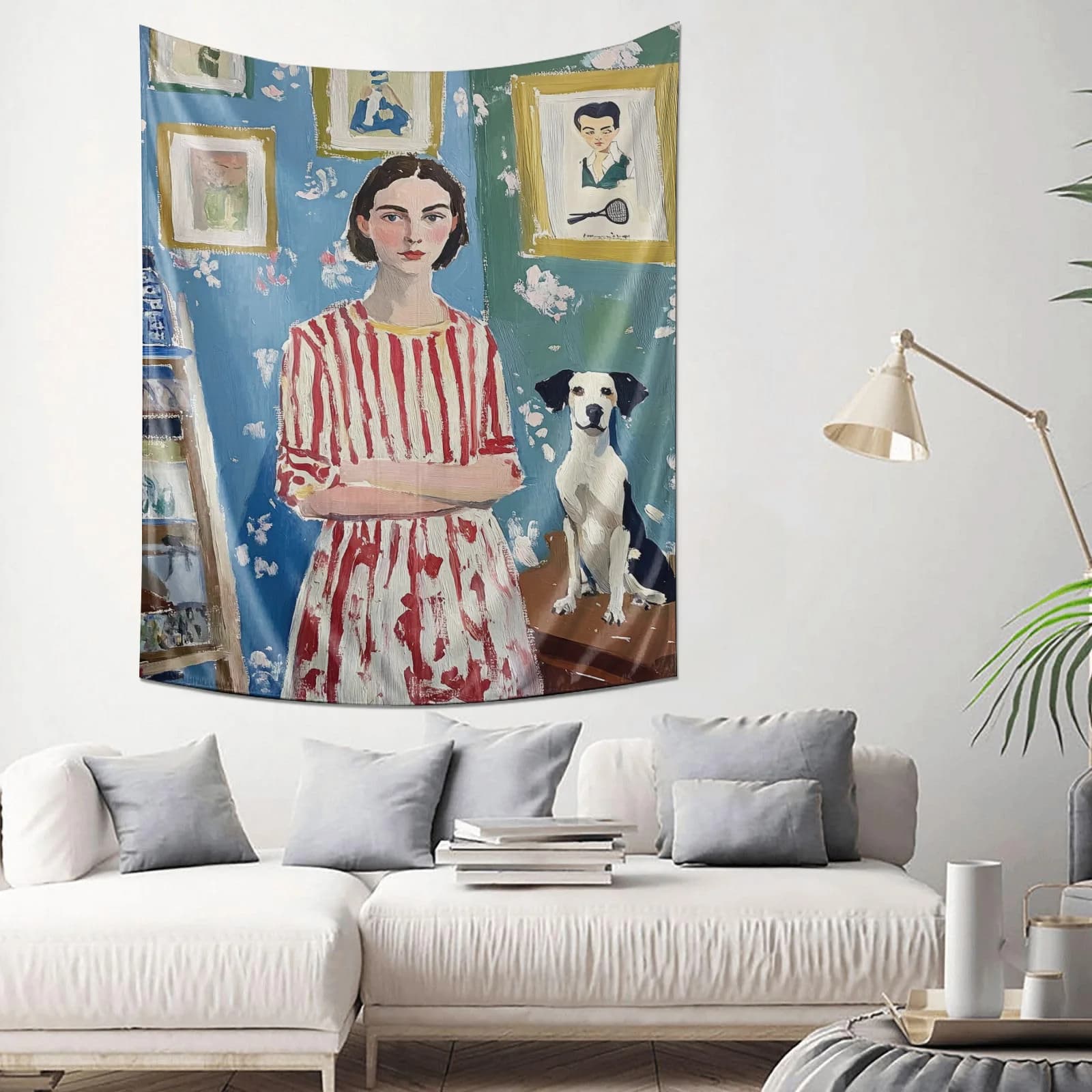 "Self-Hanging Art Decorative Wall Cloth - Masterpiece Style Tapestry"