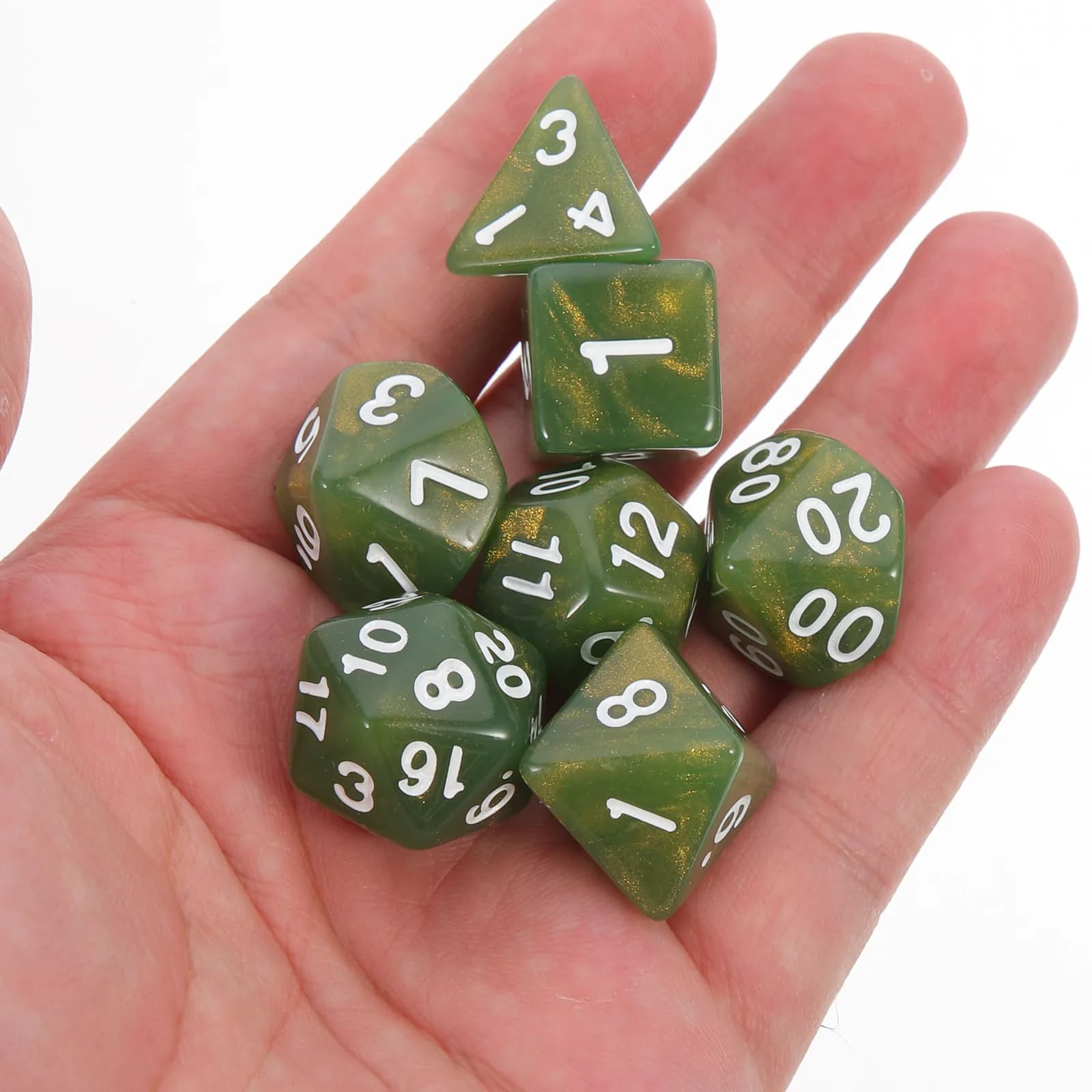 2 Set di Dadi Multifaccettati a 10 Lati in Acrilico Colorato per Giochi da Tavolo, Bar, KTV, Intrattenimento per Riunioni Familiari