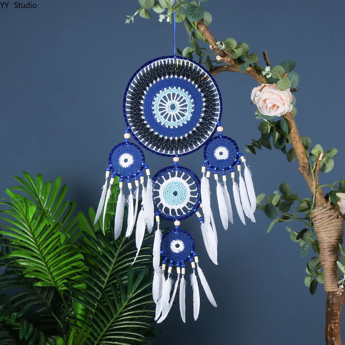 Devil's Eye Dream Catcher Hanging Wind Chimes Wall Decoration Hanging Dream Catcher Hanging Indoor Creative Room Decorations