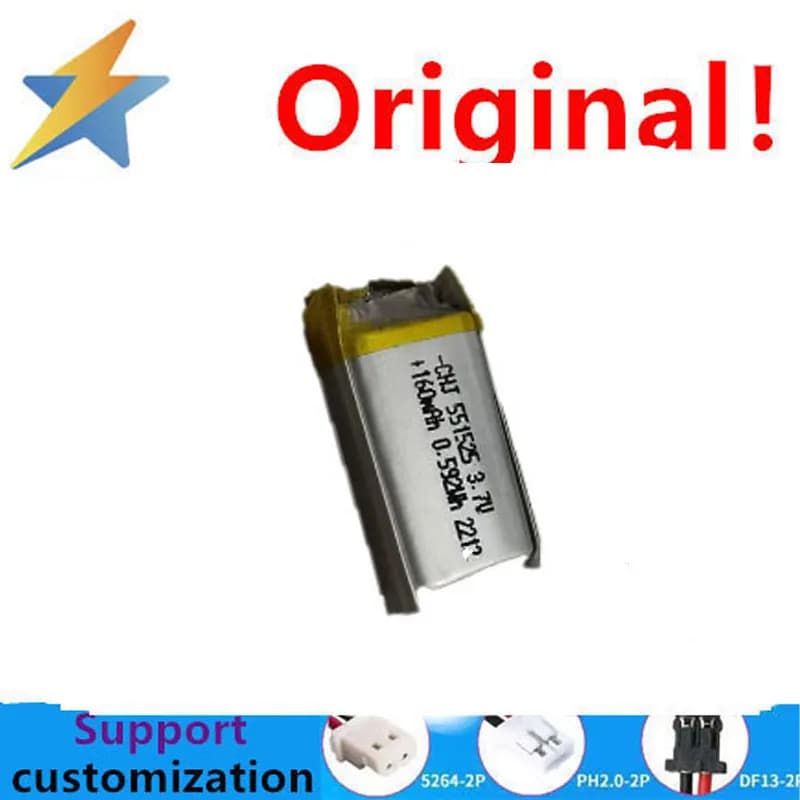 Polymer battery 160 MAH 551525 beauty device, smart watch, razor, sound detection, beauty eye recording, second line 3,7 V