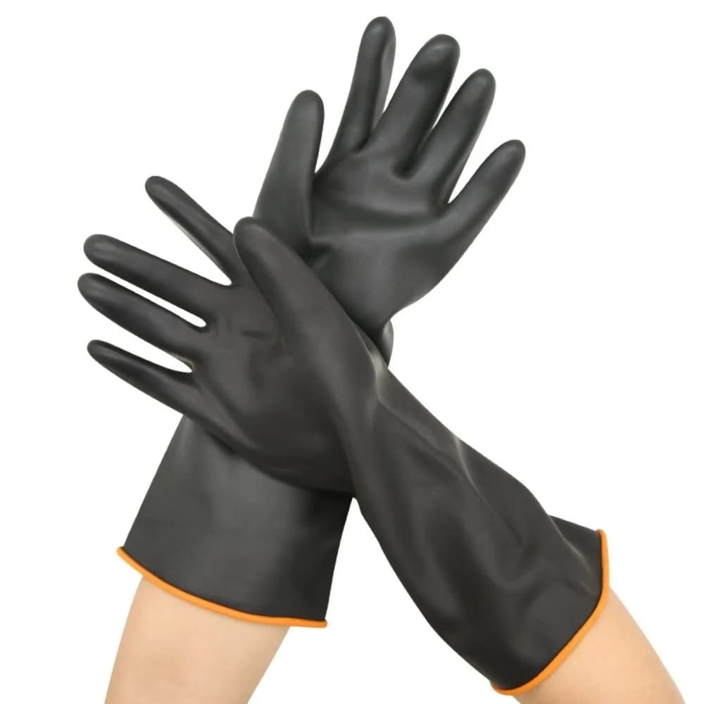 Guanti di protezione del lavoro resistenti agli acidi e agli alcali Guanti in lattice resistenti agli agenti chimici resistenti all'olio resistenti all'usura ispessiti