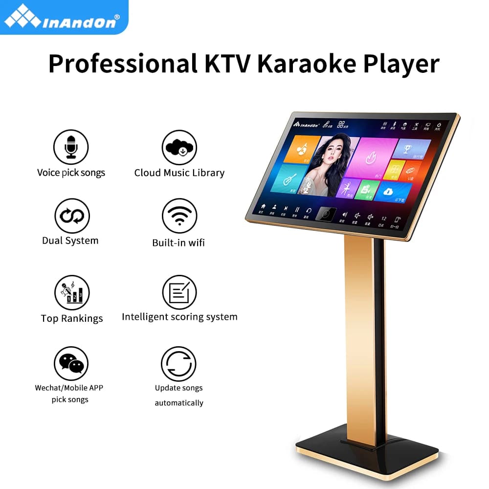 Home Theatre System InAndOn CV96 Chinese Karaoke Machine Touchscreen Jukebox Karaoke Player Set 2TB Professional Karaoke System