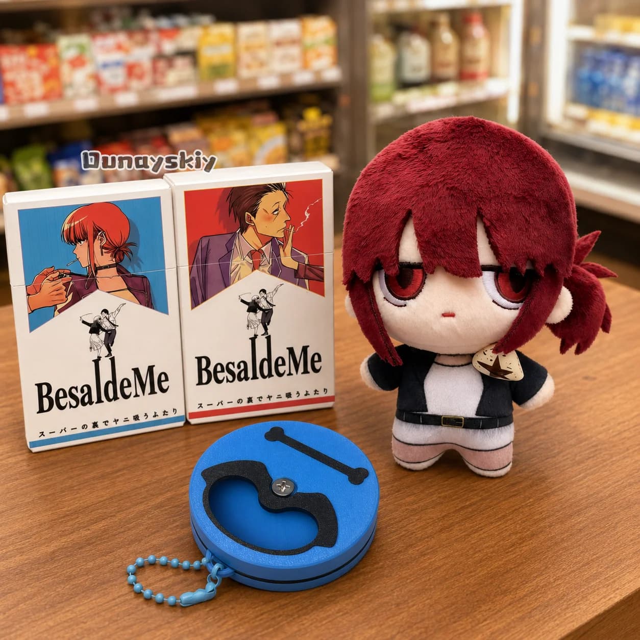 Sasaki Yamada Plush Doll Soft Stuffed Toy Collectible Figure Gift Ashtray Case Anime Smoking Behind the Supermarket with You​​