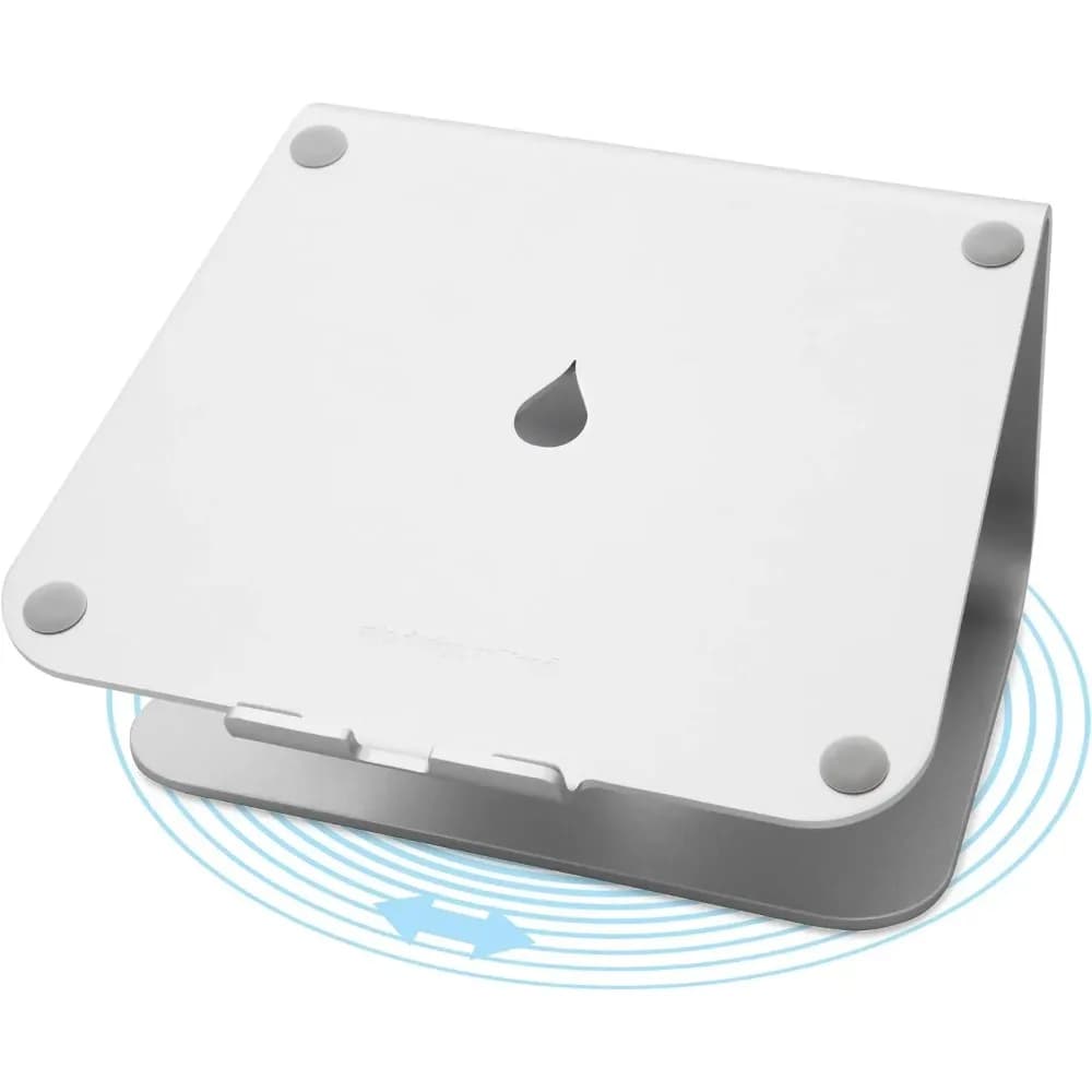 Supporto girevole per laptop Supporto da scrivania ergonomico regolabile argento per MacBook e Windows
