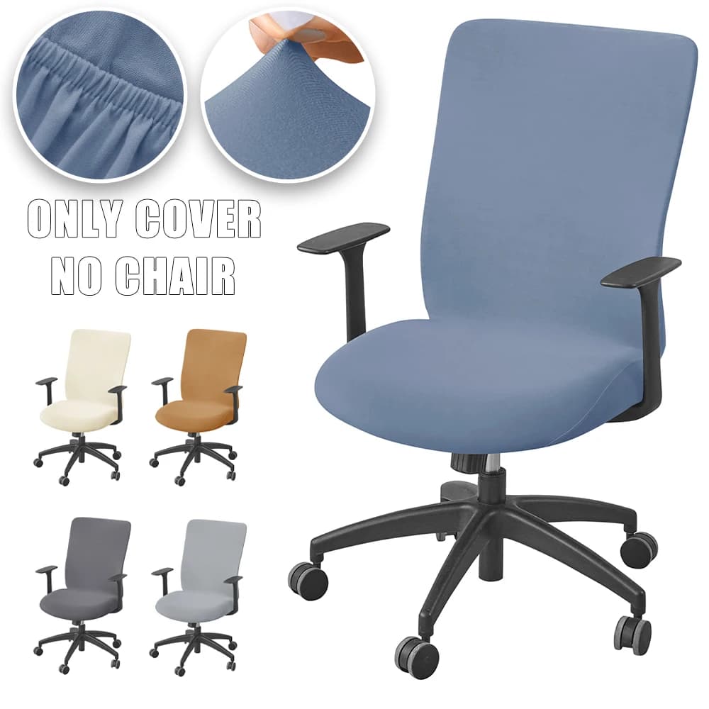 1pc Soft Breathable Office Chair Covers Elastic Boss Computer Chair Slipcover Lift Rotating Gaming Chair Case Anti-dust