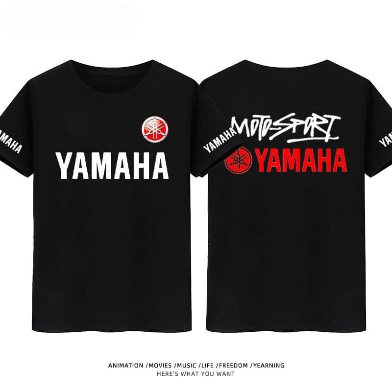 T-shirt Oversize in Cotone per Appassionati di Moto Yamaha, Maglietta da Ciclismo Personalizzata a Maniche Corte per Club e Team