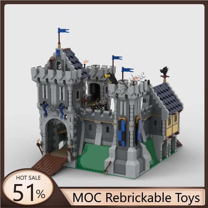 1798 PCS MOC Medieval Typical Castle Modular Model Building Blocks Sets Education Assembly Bricks Toys For Kids Birthday Gifts