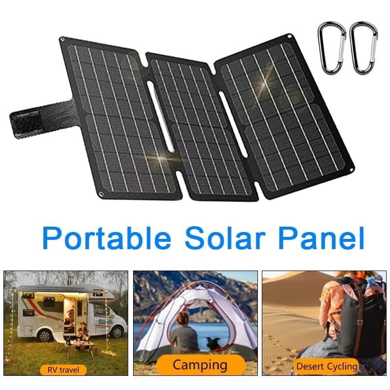 Borsa pieghevole solare ETFE da 5 V con interfaccia USB Celle solari pieghevoli da 5 V Ricarica per banca di potere del telefono cellulare Escursionismo in campeggio all'aperto