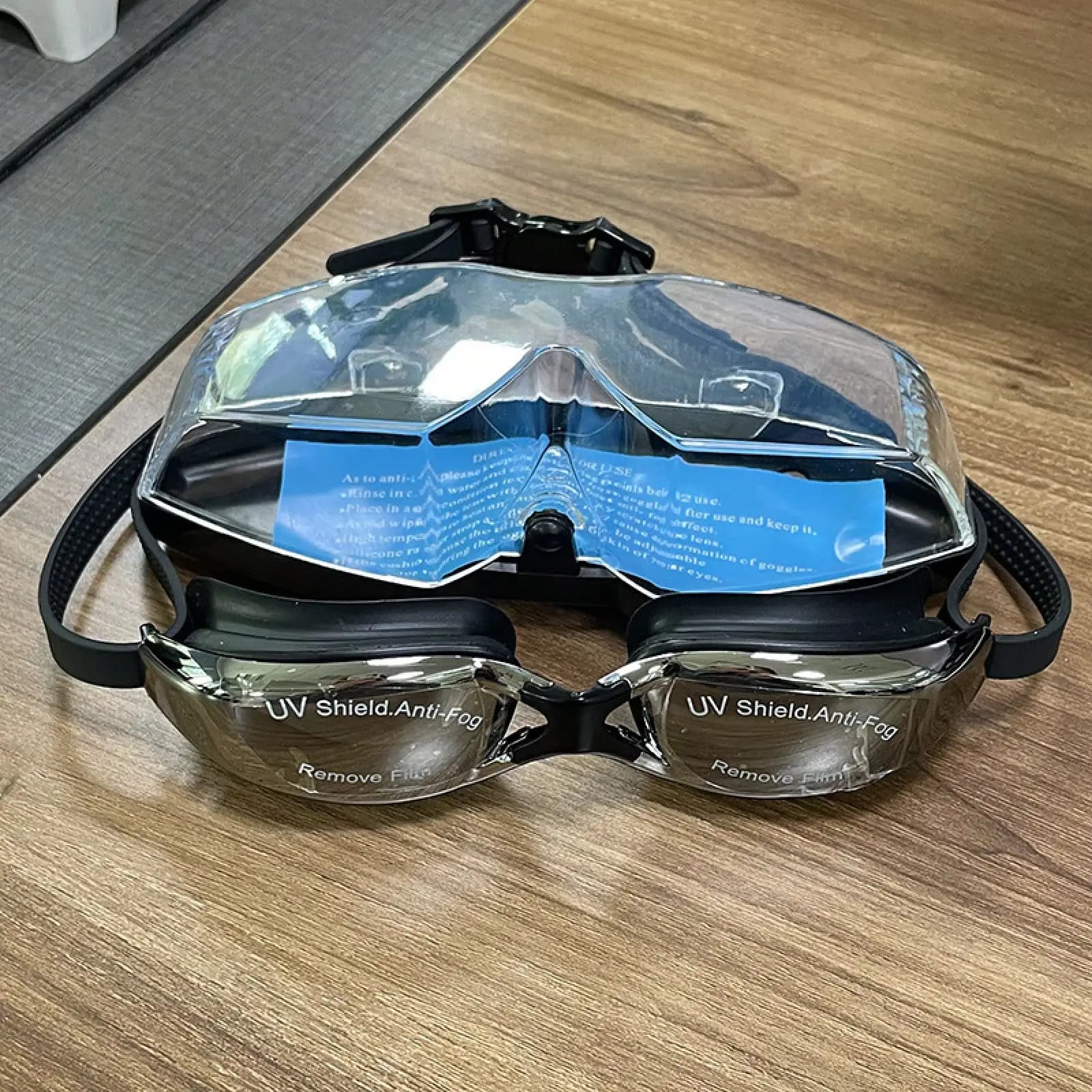 Occhialini da nuoto per adulti, occhialini da nuoto per adulti con rivestimento elettrolitico, occhialini antiappannamento impermeabili con montatura grande per bambini, per uomini e donne, grandangolari