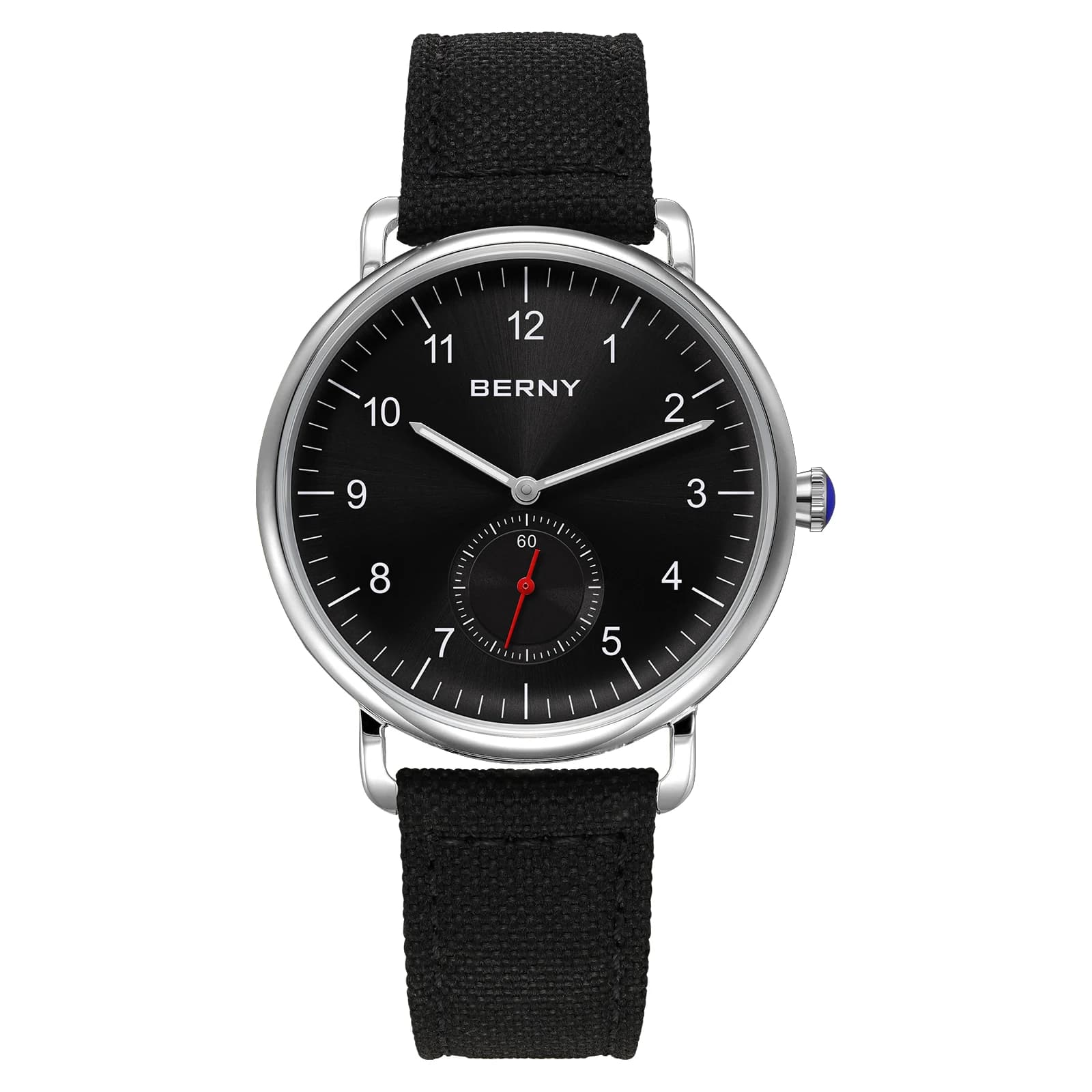 BERNY Men's Watches Ultra-thin classic elegant quartz watch easy to read Simple modernist style wristwatch