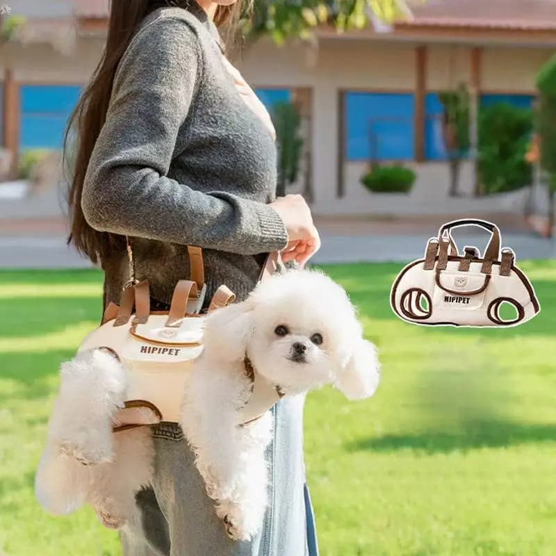 Borsa da Trasporto Portatile per Animali Domestici con Clip per Imbracature, Tracolla Regolabile, per Escursioni e Uso Quotidiano