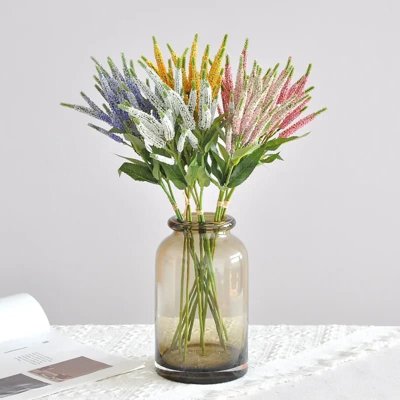 45CM Sage Artificial Flowers Rural Wedding Floral Arrangement Table Flower Decoration Photography Props Green Plant Bouquet