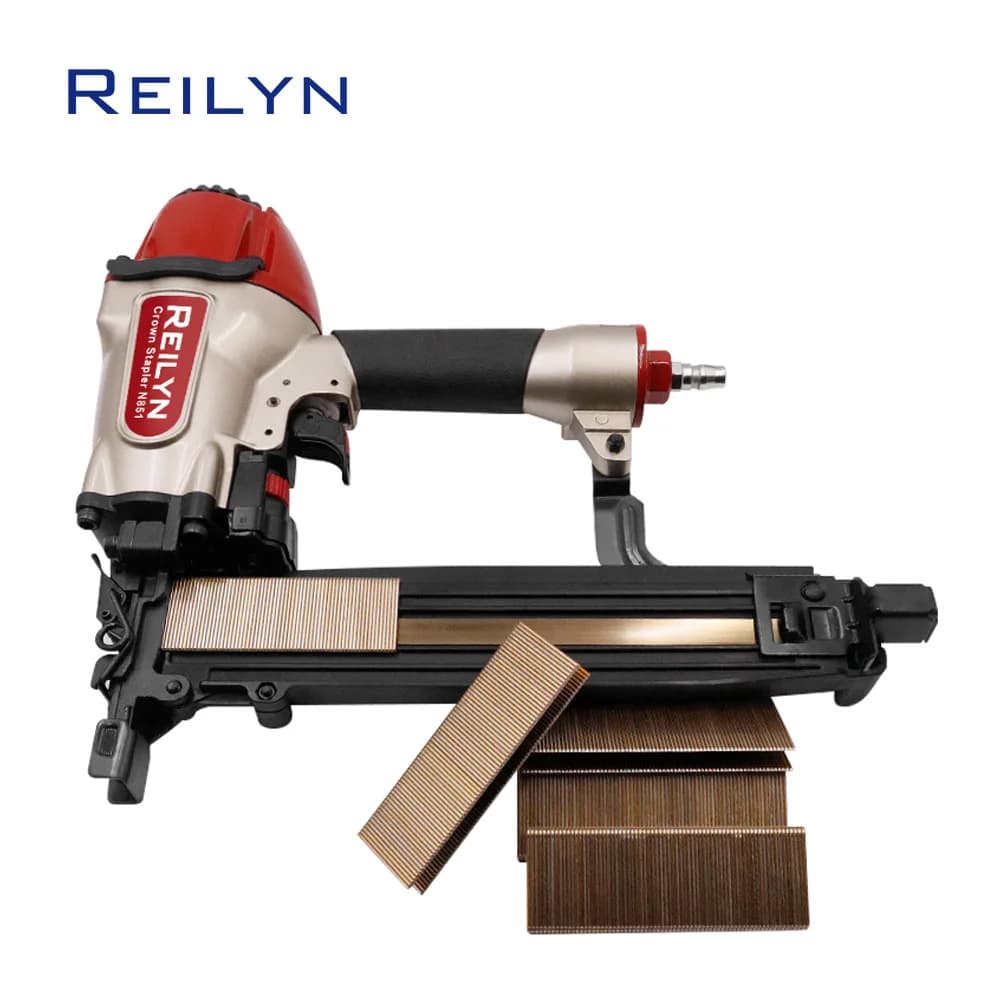 Chiodatrice Pneumatica Leggera N851 per Chiodi a Corona Media 16Ga 7/16" per Tappezzeria, Tetti, Mobili e Lavorazione del Legno