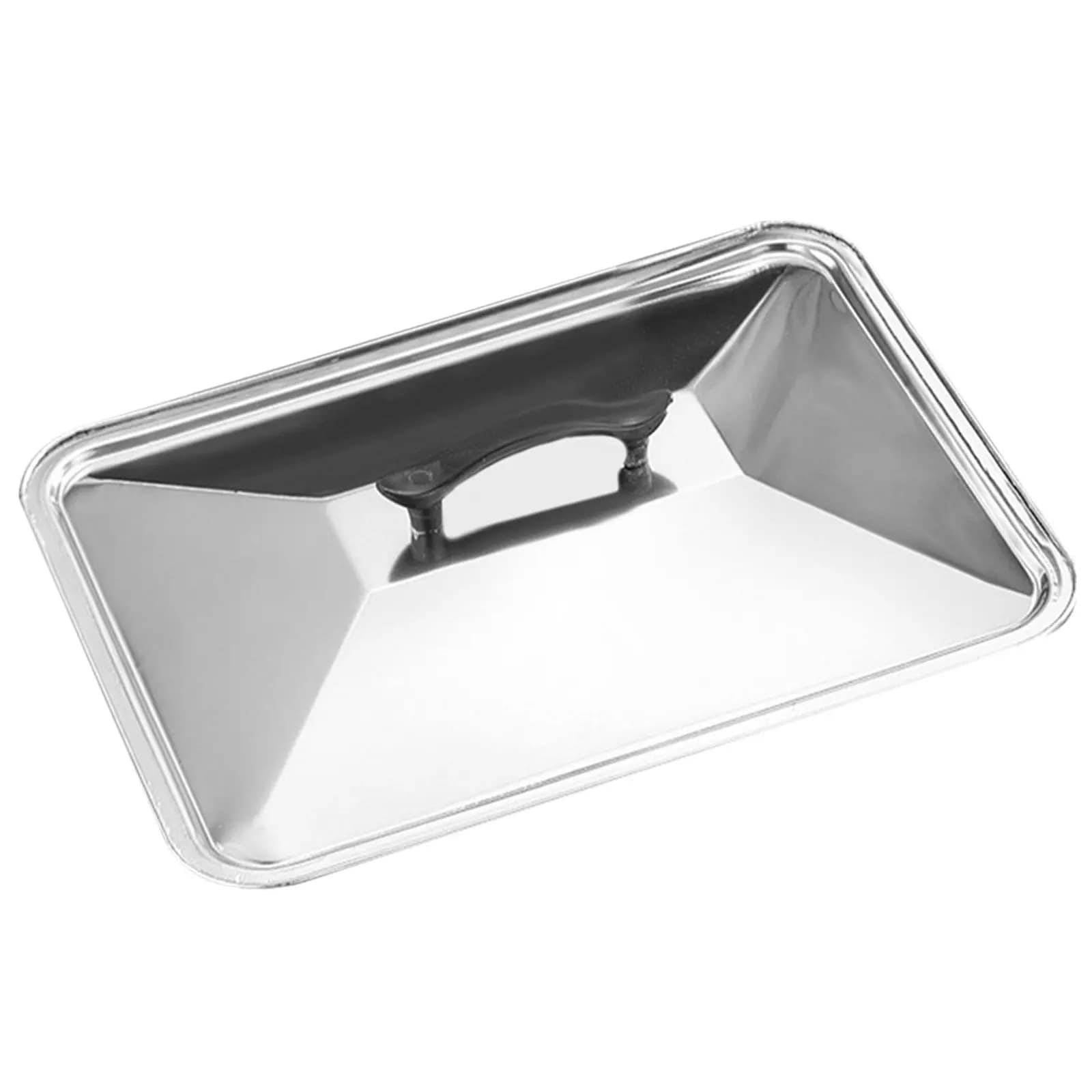 Coperchio per teglia rettangolare in acciaio inossidabile resistente, protezione antispruzzo, coperchio multiuso per forno, cottura a vapore e frittura 40x30x4cm