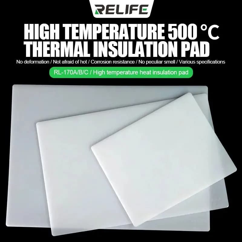 RELIFE Silicone isolamento termico Pad pistola ad aria calda resistente al calore tappetino per rilavorazione piattaforma di riparazione per saldatura per stazione di saldatura BGA
