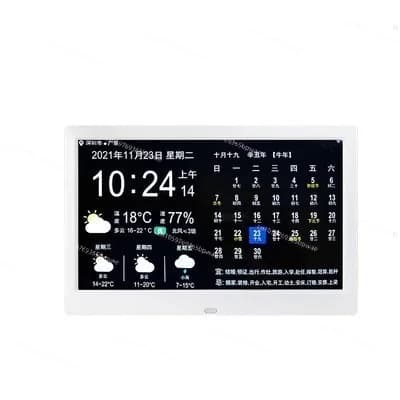 WiFi Weather Forecast 10-inch Perpetual Calendar Outdoor Temperature and Humidity Electronic Clock Machine Digital Photo Frame