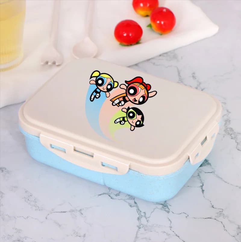 The Powerpuff Girls Bento Lunch Box Woman Portable Food Boxes Cute Microwave Lunch Boxes Picnic Case Student Food Container Gift