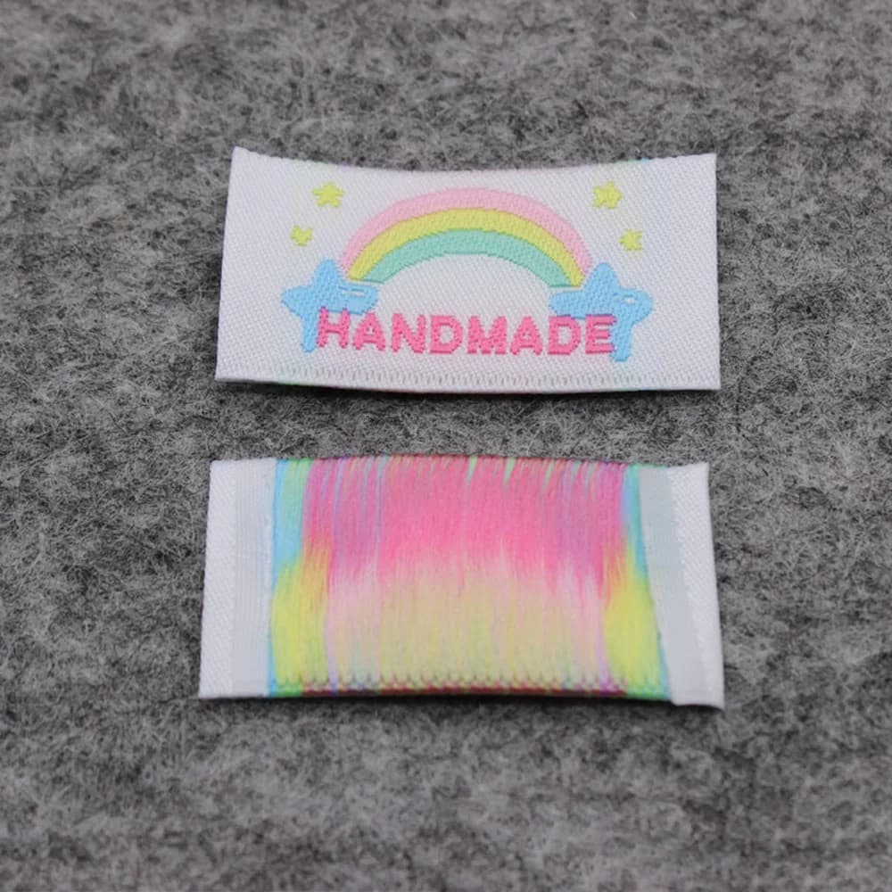 Etichetta di stoffa fatta a mano con personalità rosa da 25 pezzi per accessori per etichette etichette per artigianato per cucire fai da te borse accessori per decorazioni