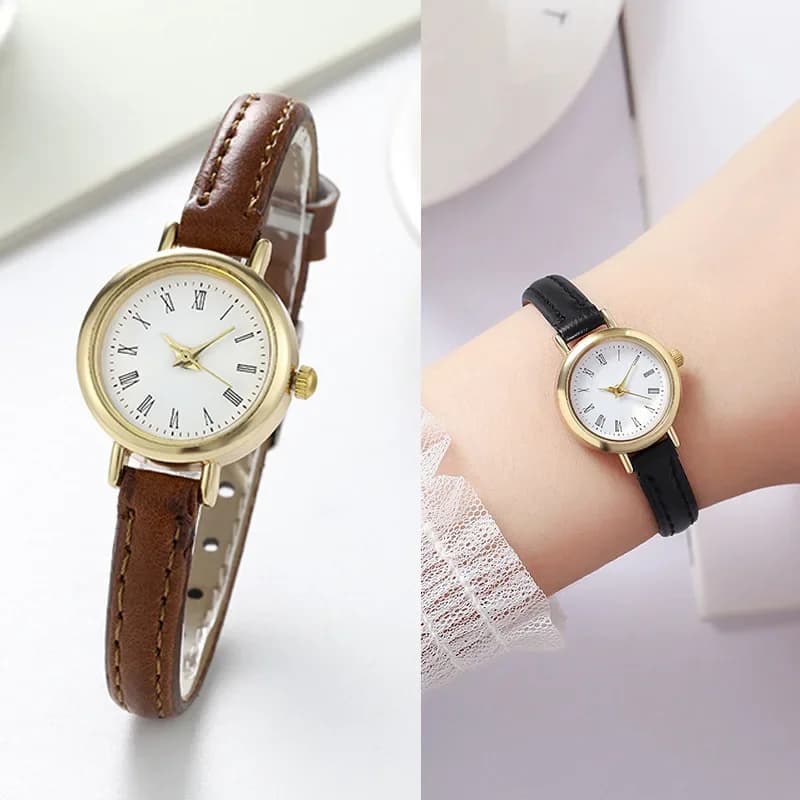 2024 Women's Simple Watches Round Round Belt Watch Quartz Watch Women's Watch Gift Reloj Para Mujer Ladies' Watch