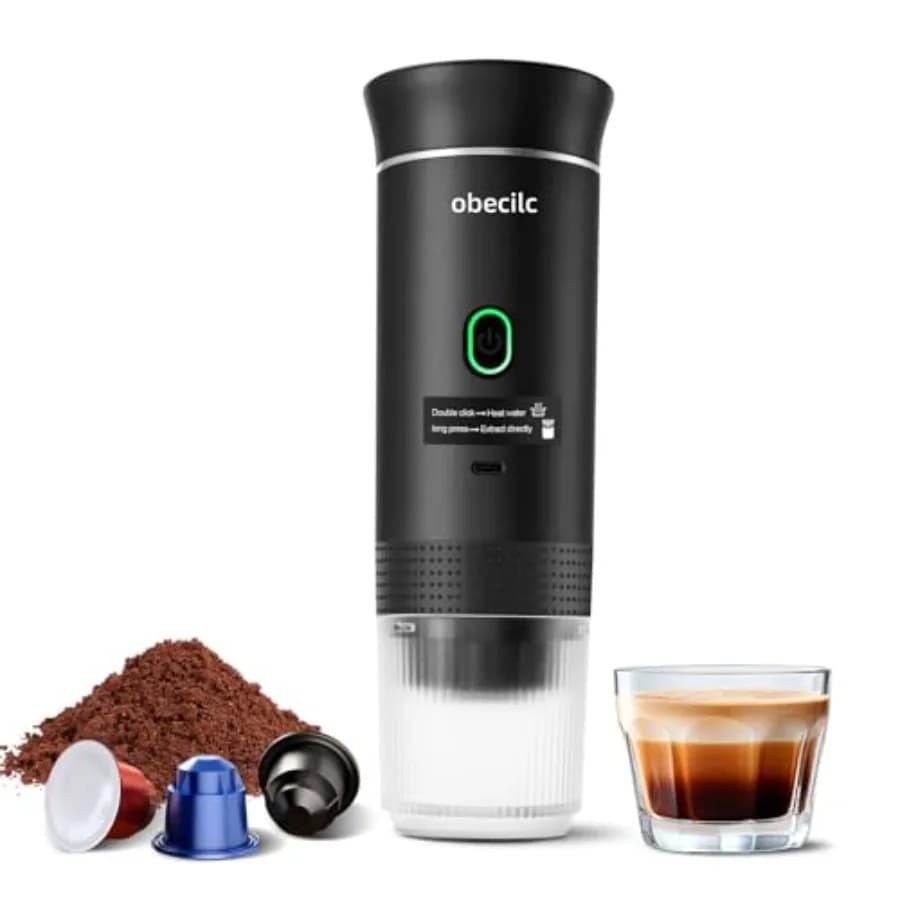 3 In 1 Portable Coffee Maker for Travel, 20 Bar Portable Espresso Machine with USB, Travel Coffee Maker Self-Heating, Compatibl