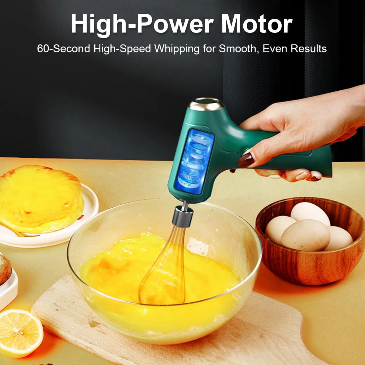 Fully eco-friendly electric eggs mixer, small portable egg blender for home use, egg white mixer and cream
