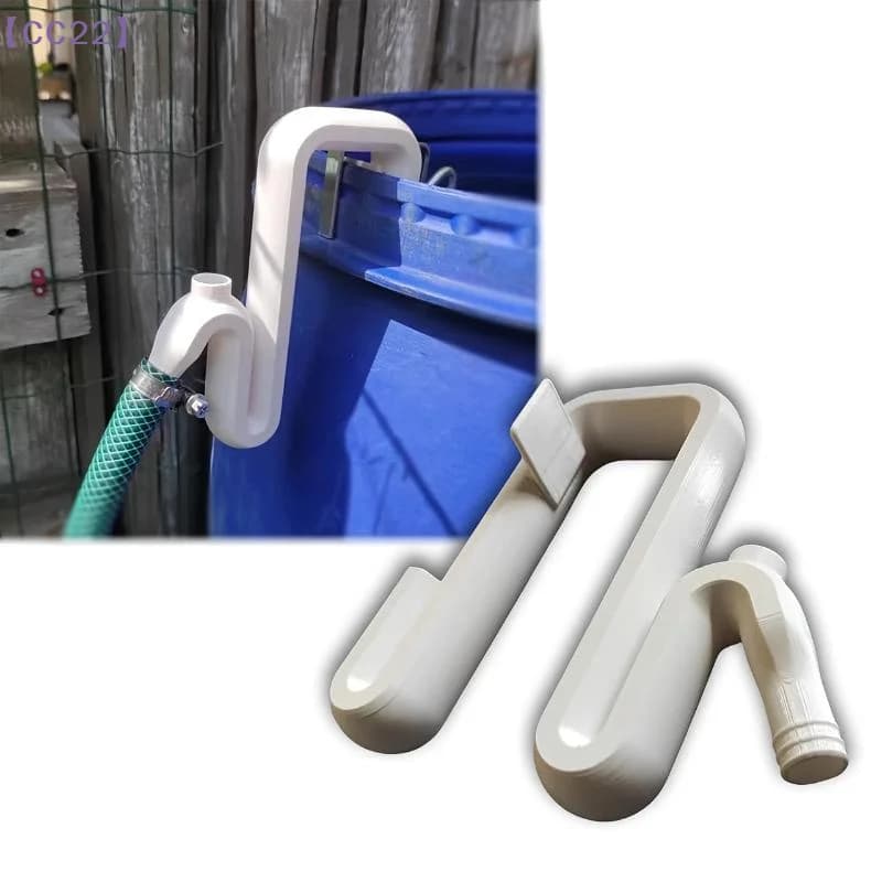 【CC22】Tubo a sifone autoadescante senza foratura per scarico e riempimento automatico, strumento per il trasferimento dell'acqua piovana, tubo di troppopieno, gancio per tubo da giardino {C}