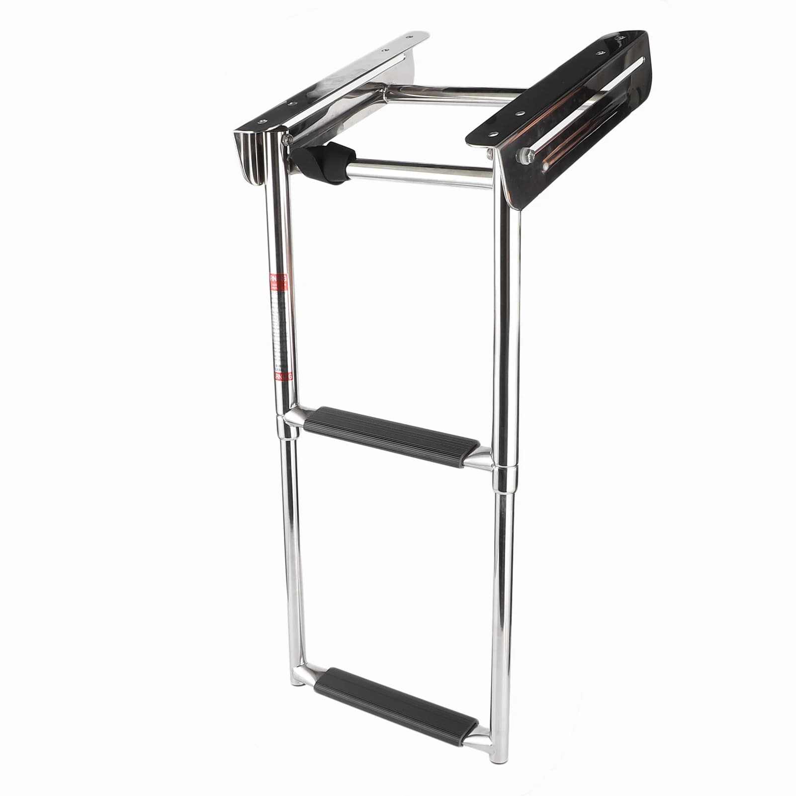 Marine Deck Ladder Telescoping 2‑Step Boat Swim Platform Stair Stainless Steel W/Fixed Rope Swim Platform Ladder Deck Hardware