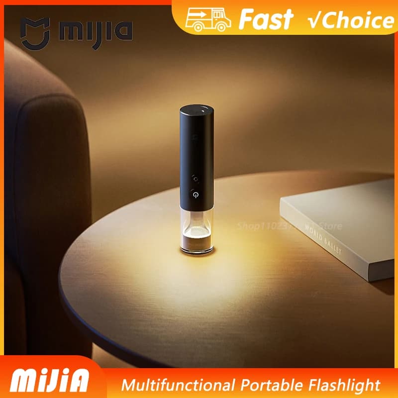 NUOVA Torcia LED Multifunzione Mijia, Zoomabile, Ultra Luminosa, Rompivetro, Tagliacinture di Sicurezza, Luce di Emergenza