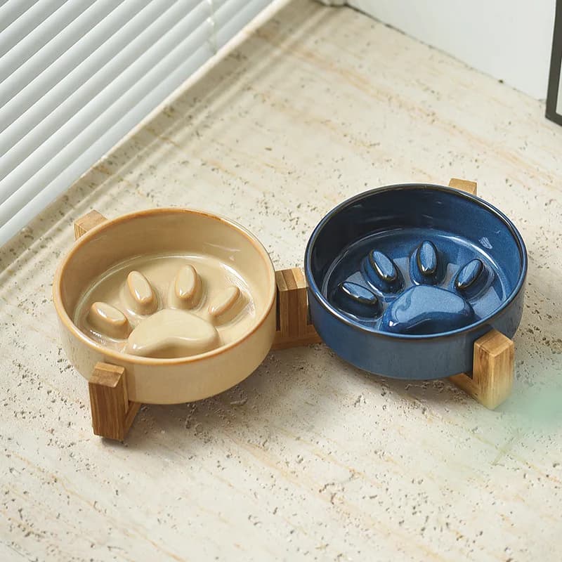 Ciotola Anti-ingozzamento e Anti-rovesciamento in Ceramica Giapponese Smaltata 2026 per Cani di Taglia Media, Cuccioli e Gatti - Ciotola Lenta per Alimenti Anti-ingozzamento per Animali Domestici