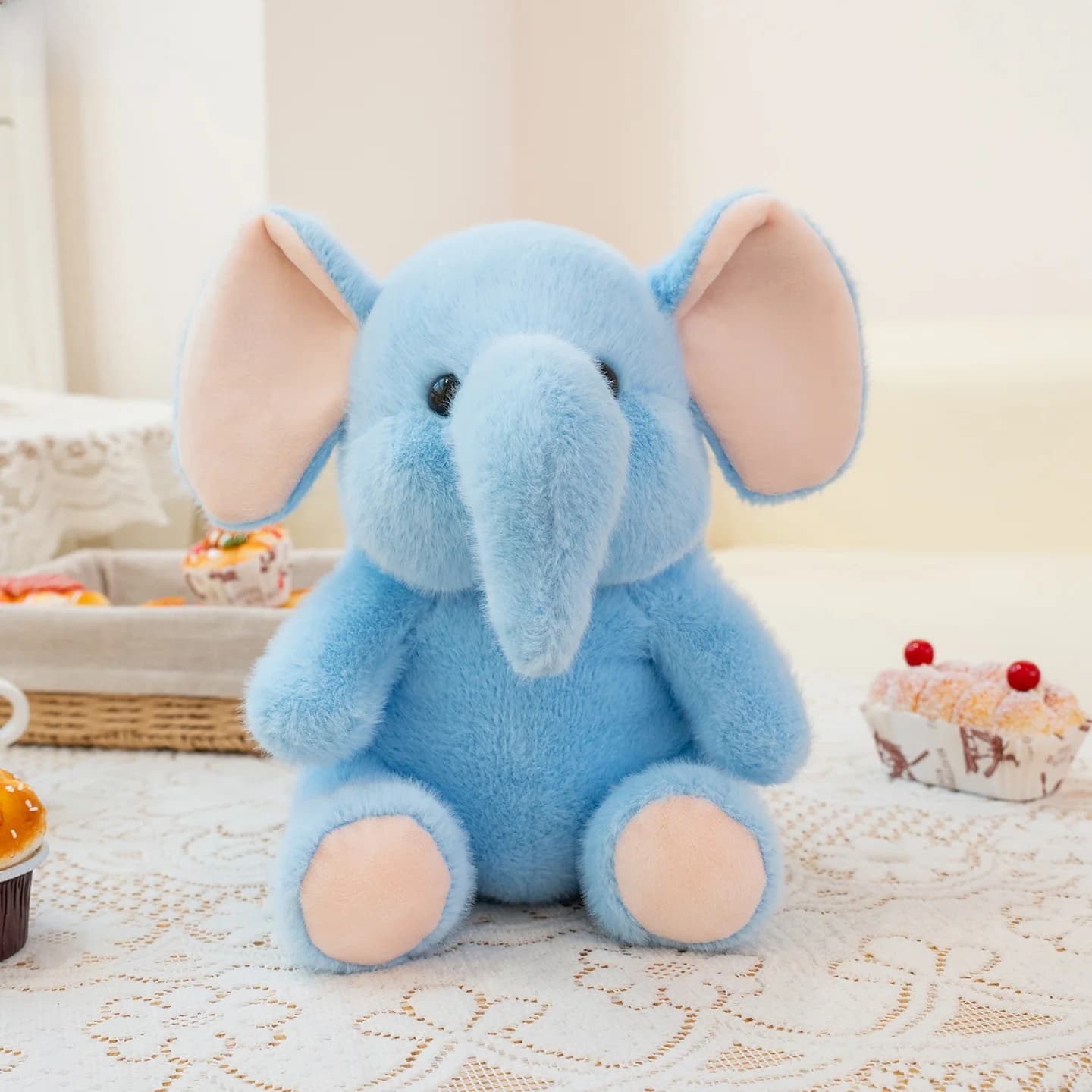 Peluche a forma di elefante seduto Honeyway, giocattolo confortante per bambine, regalo morbido per il sonno e il tempo libero, regalo di compleanno