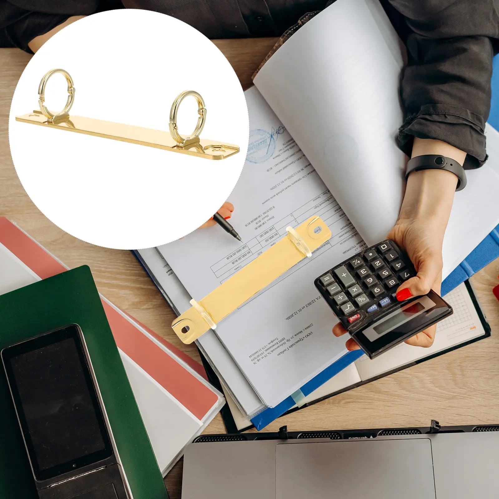 2 Ring Metal Binder Mechanism Spine for DIY Loose Leaf Notebook Planner Scrapbook Photo Album Stationery Supplies Binding Combs