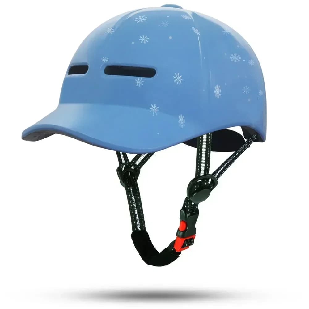 Hybrid Urban Cycling Helmet: design with extended visor for safety of electric bikes and mopeds and scooters