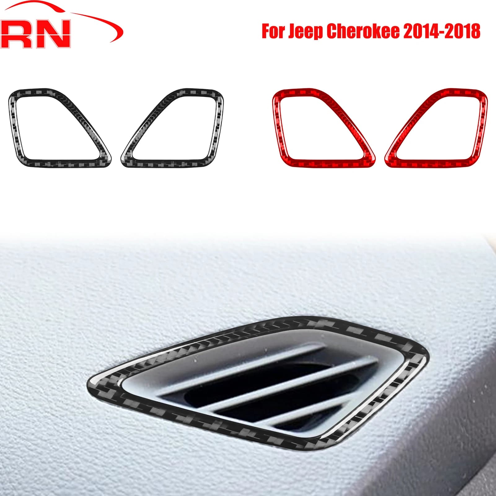 Per Jeep Cherokee 2014-2018 Modificato In Fibra di Carbonio Strumento Auto Laterale Prese d'aria Accessori Interni Adesivi Decorativi