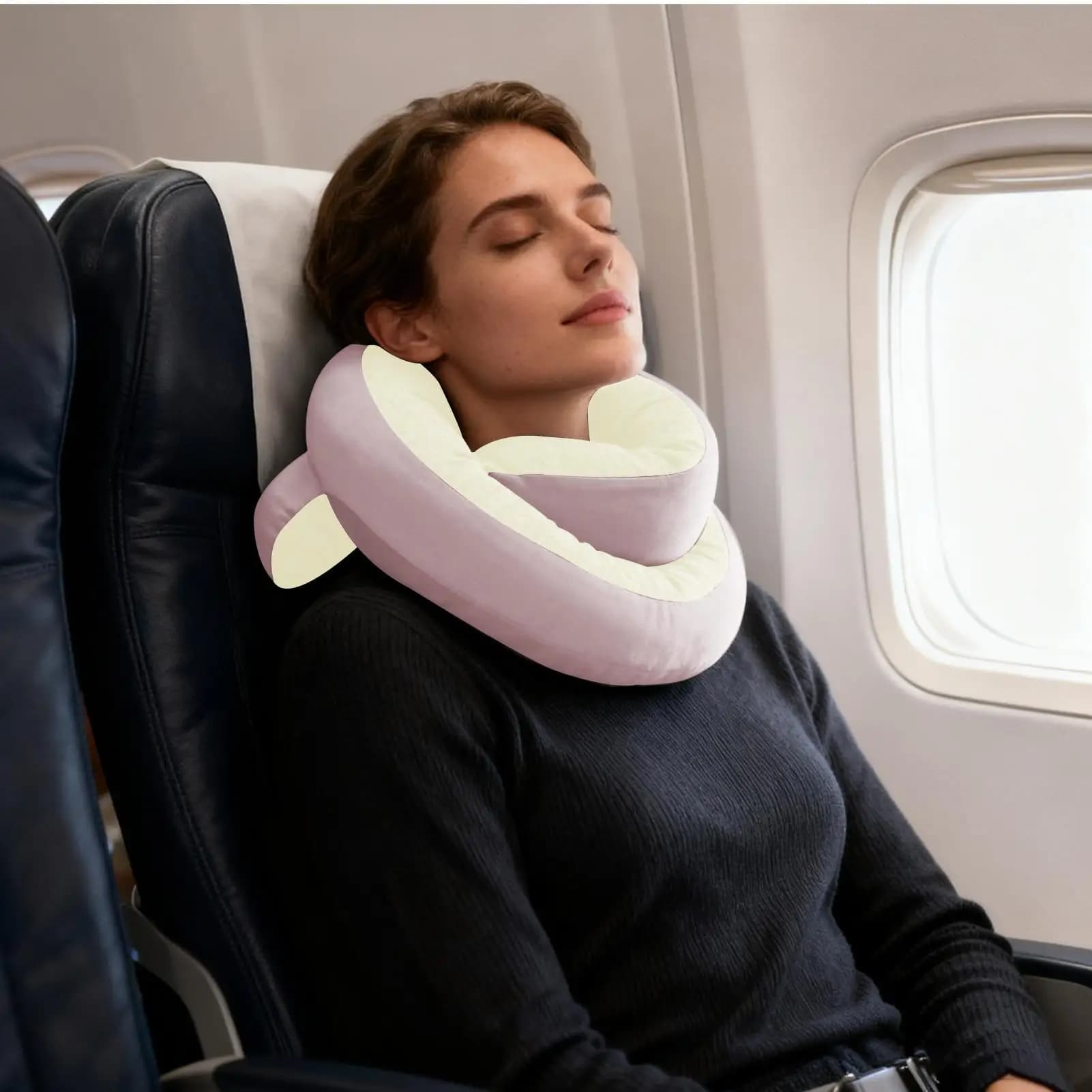 Travel Pillow Flexible Spiral Wrap Scarf Washable Traveling Pillow For Home Office Car Rides Airplane Road Trip Camping Sleeping
