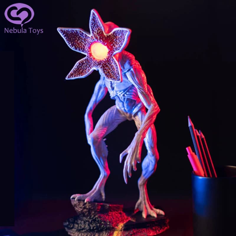 34cm Stranger Things Carnivorous Plant Desk Lamp Figures Pvc Doll Desk Decoration Statue Collection Model Toys Birthday Gifts
