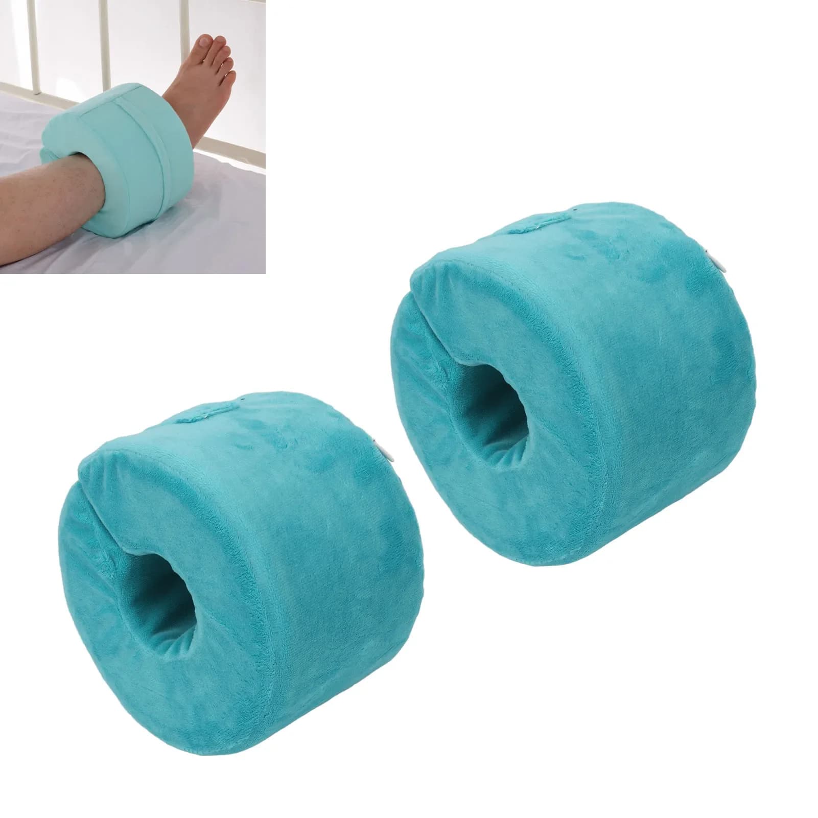 Cuscino di supporto per l'elevazione del piede da 2 pezzi cuscino per la caviglia dell'elevatore del tallone per la protezione della caviglia di recupero dell'ulcera della pressione del piede del mal di letto