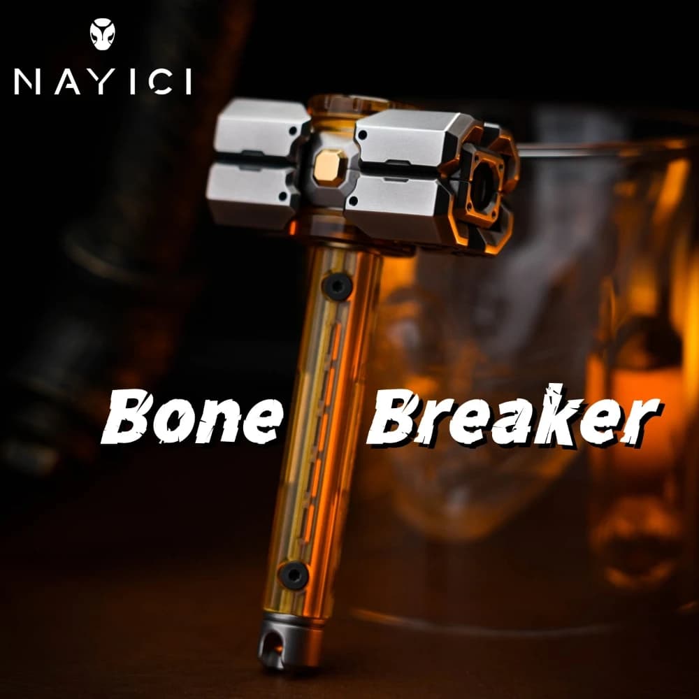 NAYICI EDC BONE BREAKER Stainless Steel PEI Fidget Spinner Metal Fidget Toys Adults Stress Relief Toy Anxiety Relief Gadgets