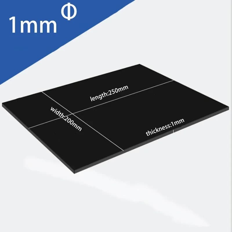 Foglio di plastica ABS spesso 1-5mm foglio piatto di plastica stirene bordo nero formatura sottovuoto parti del corpo RC fai da te per strumenti industriali