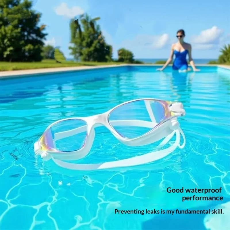 New Adult Swimming Goggles Professional Racing Swimming Goggles HD Anti Fog Waterproof Oversized Frame For Men And WomenAcc