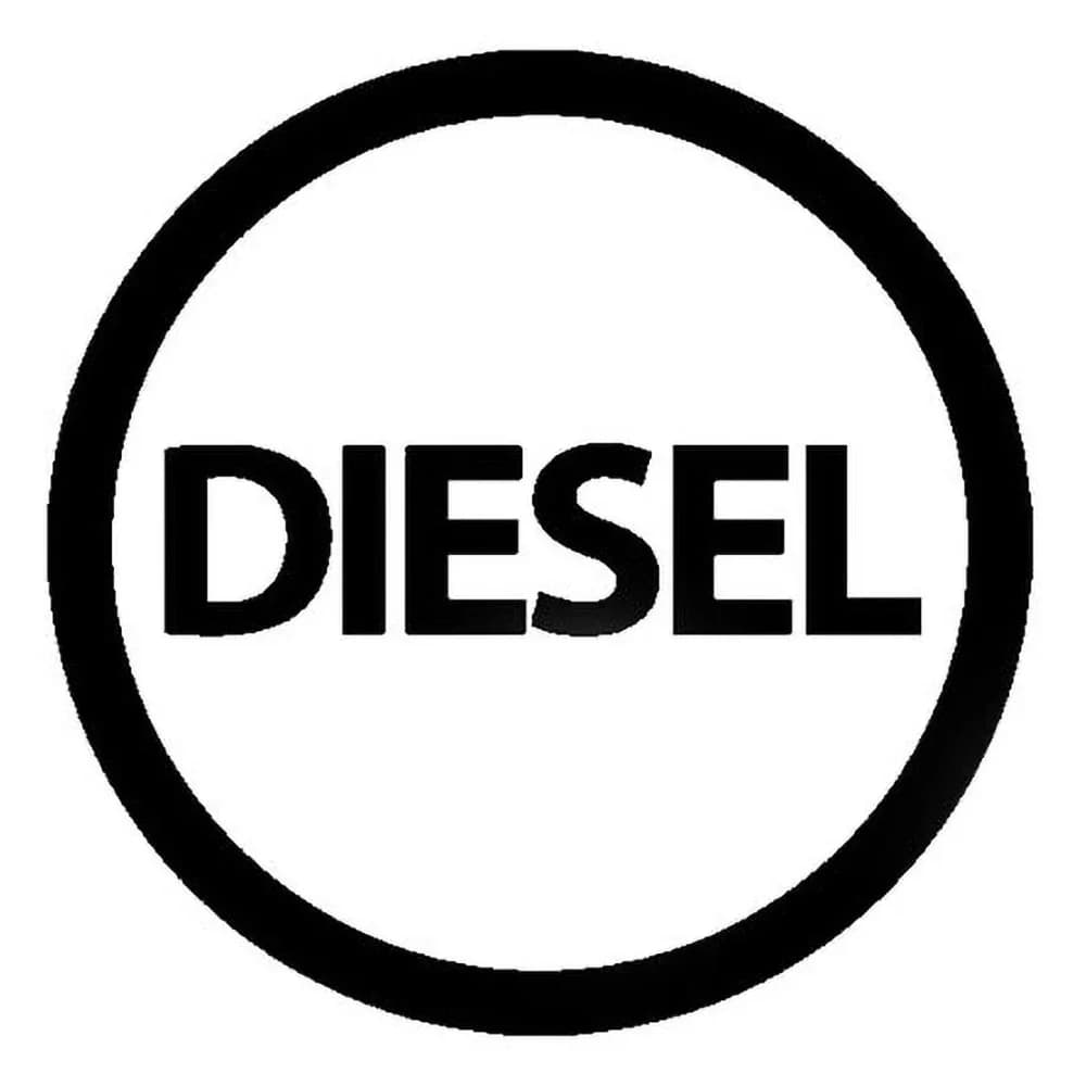 10CM Fashion DIESEL Vinyl High Quality Decalcomania Car Accessories Car Stickers Products Copri scratches Personality, elegant, PVC Decalcomanie