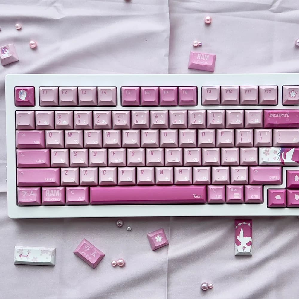 PBT Keycap Maid Pink Maid Blue Keycaps Profilo KCA 140 tasti DYE Subb KeyCap per tastiera meccanica Cherry MX